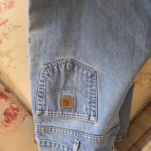 Carhartt Men's Light Blue Denim Work Jeans